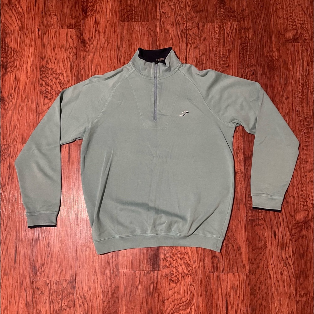Bobby Jones Men’s Turquoise Golf Quarter zip Pullover Sweater. Size: M